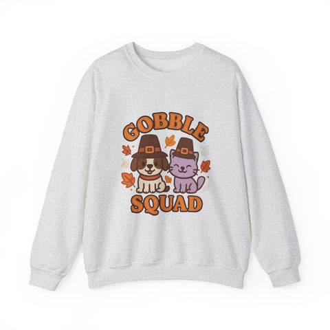 Gobble Squad Sweatshirt | Cozy Fall Apparel, Thanksgiving Gift, Unisex Crewneck, Cute Animal Design, Holiday Fashion