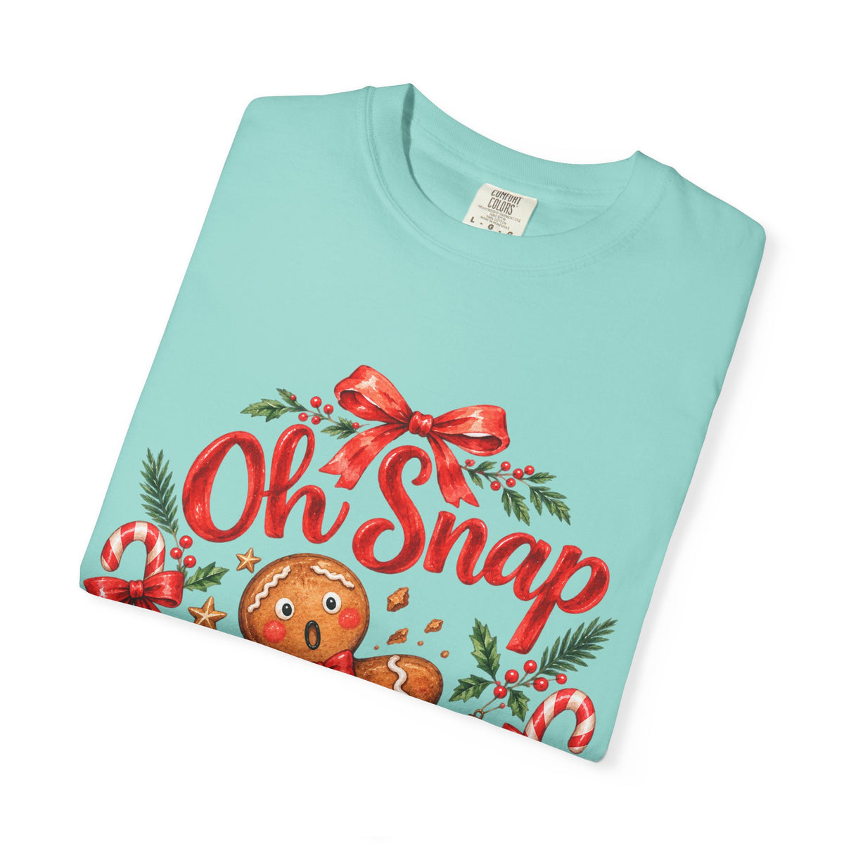 Oh Snap Gingerbread Man T-Shirt | Christmas Cookie Holiday Tee