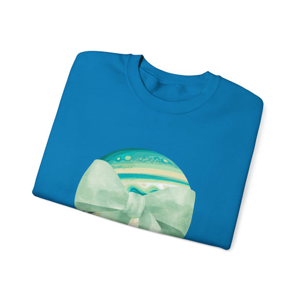 Green Planet Wrapped In A Bow Unisex Crewneck Sweatshirt