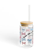 'Sweet Like a Bow, Smart Like a Book' Sipper Glass