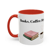 'Books, Coffee, Repeat' Accent Coffee Mug