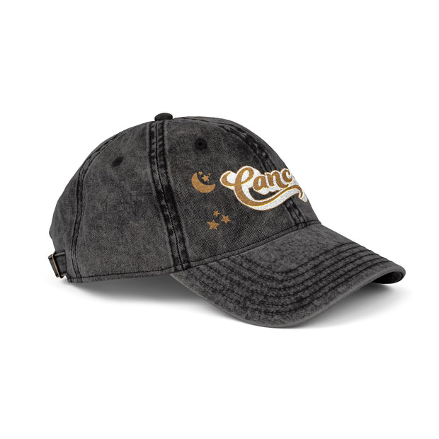 'Cancer' Vintage Embroidered Cap
