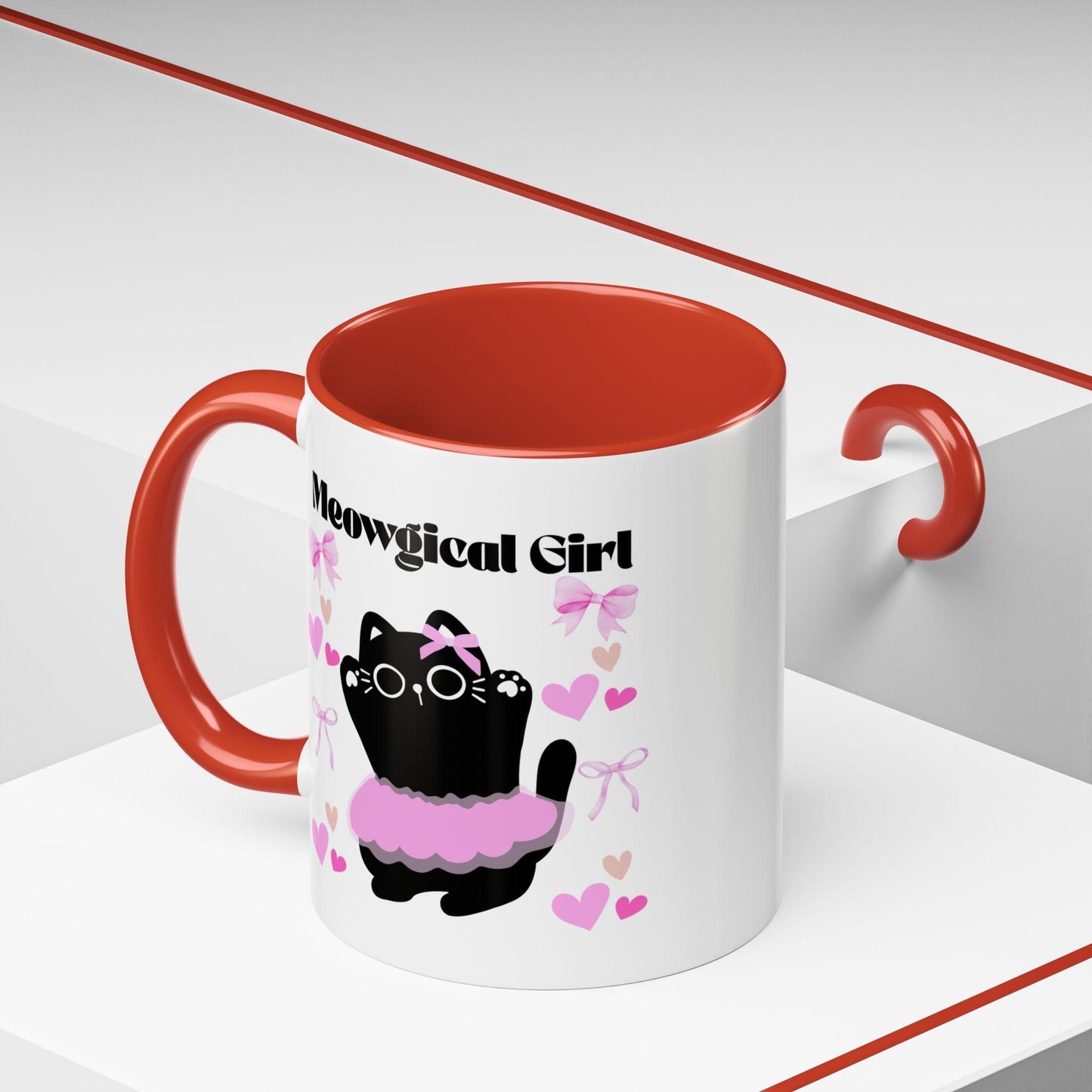 'Meowgical Girl' Accent Coffee Mug