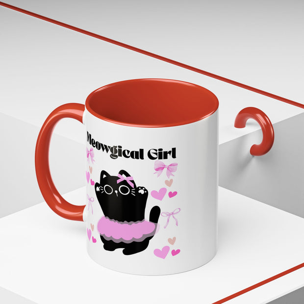 'Meowgical Girl' Accent Coffee Mug