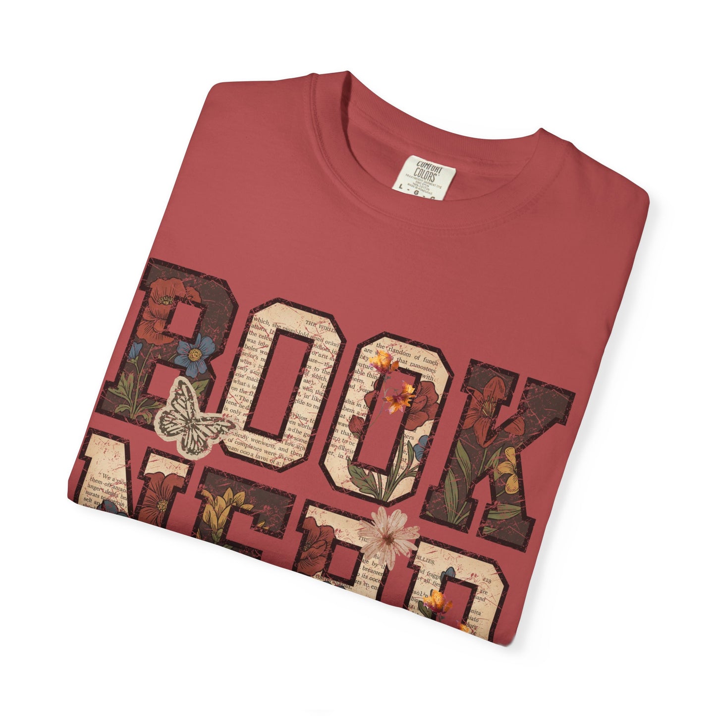 Book Nerd T-Shirt | Vintage Collage Lettering, Reading Lover Tee