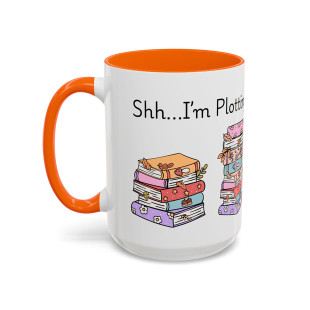 'Shhh...I'm Plotting' Accent Coffee Mug