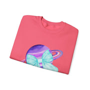 Purple Saturn Wrapped In A Bow Sweatshirt