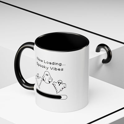 'Now Loading...Spooky Vibes' Accent Coffee Mug