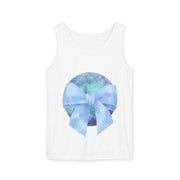 Blue/Green Planet Wrapped In A Bow Unisex Tank Top