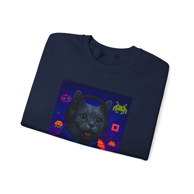 Gamer Cat Crewneck Sweatshirt - Cozy Unisex Gaming Apparel, Cool Cat Sweatshirt, Perfect Gift for Cat Lovers, Unisex Sweatshirt, Retro [...]