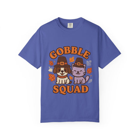Thanksgiving Gobble Squad T-shirt, Unisex Tee for Pet Lovers, Fall Apparel, Thanksgiving Celebration, Cute Animal Shirt, Seasonal Gift