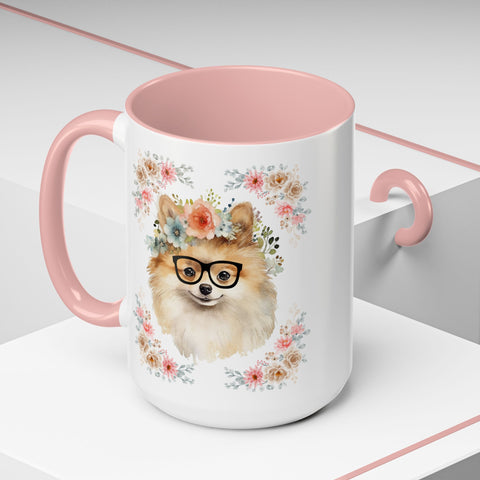 Geeky Goddess Pomeranian Accent Coffee Mug