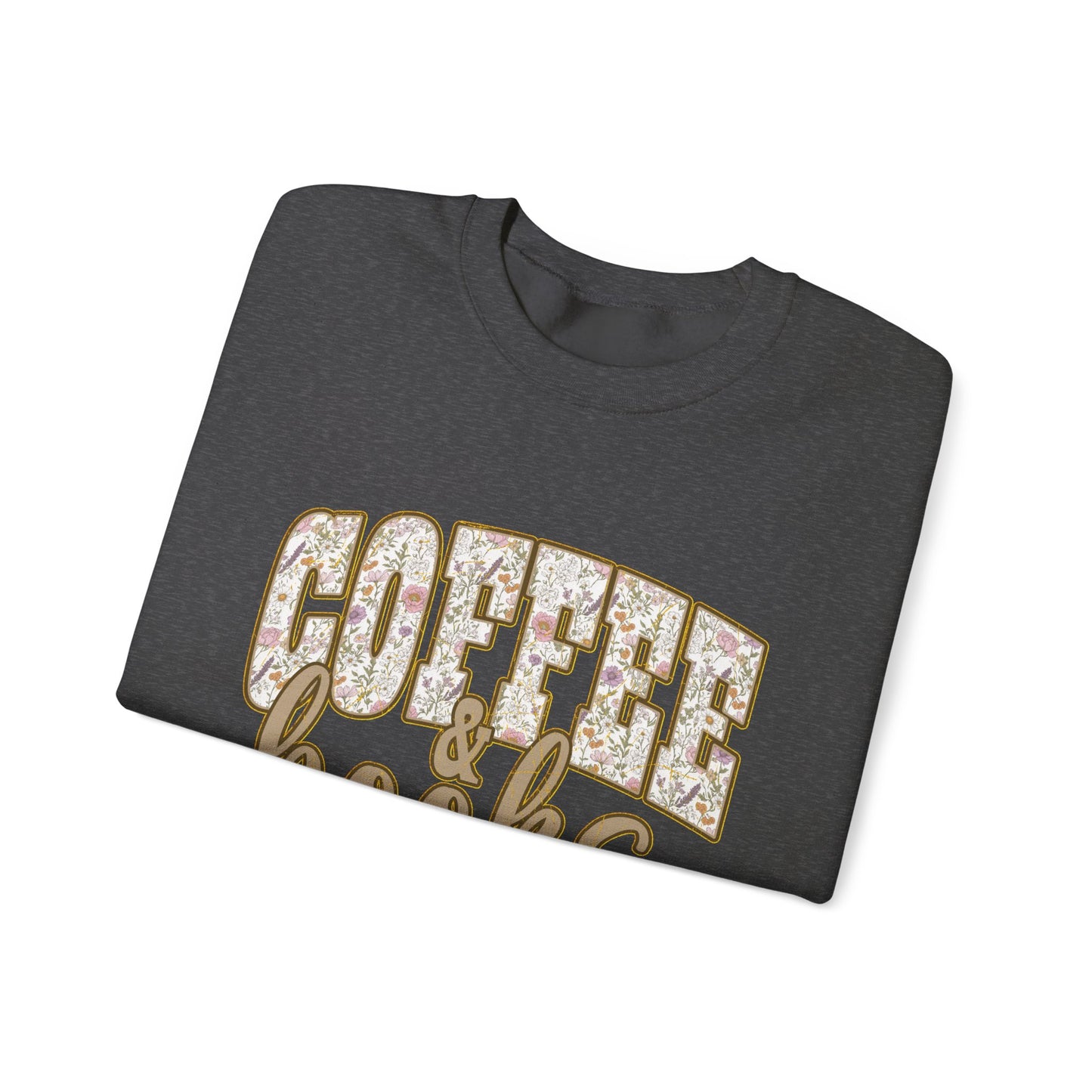 Coffee & Books Crewneck Sweatshirt | Cozy Reading Coffee Shirt