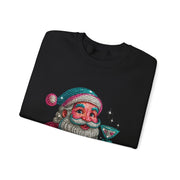 Retro Santa Holding Martini Sweatshirt | Vintage Christmas Crewneck