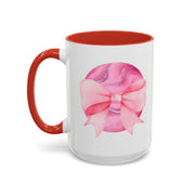 Pink Planet Wrapped In A Bow Accent Coffee Mug