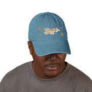 'Gemini' Denim Embroidered Cap