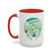 Green Planet Wrapped In A Bow Accent Coffee Mug