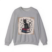 Cat and Book Lover's Crewneck Sweatshirt
