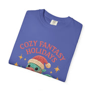 Cozy Fantasy Holidays Tee, Unisex Christmas T-shirt, Cute Dragon Apparel, Holiday Gift, Festive Graphic Tee