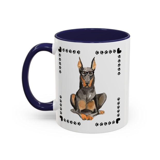 Geeky Good Doberman Accent Coffee Mug