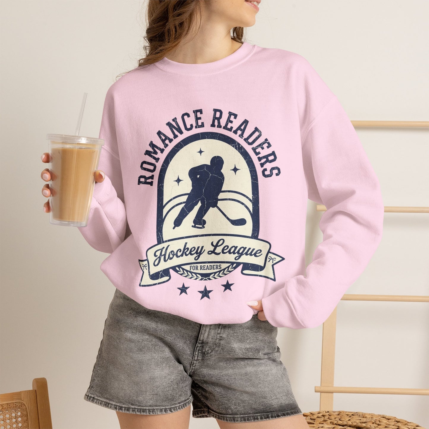 Romance Readers Hockey League Sweatshirt, Hockey Romance Booktok Crewneck, Sports Romance Reader Pullover