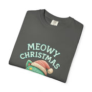 Cute Cat Christmas T-shirt, Meowy Christmas Tee, Unisex Holiday Shirt, Fun Xmas Gift, Cozy Festive Wear