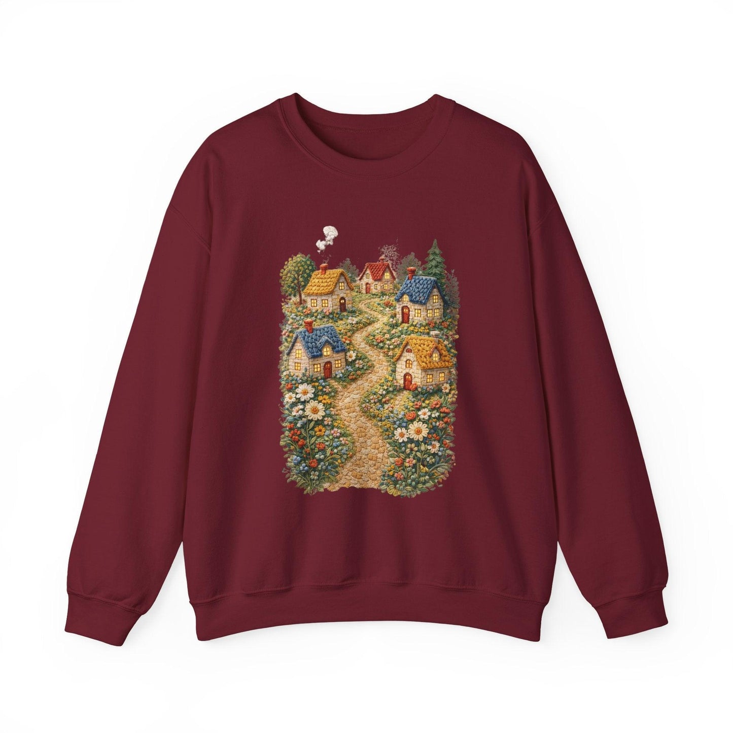 Cozy Cottage Pathway Sweatshirt | Country Village Scenic Crewneck
