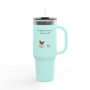 'Espawresso Yourself' French Bulldog Insulated Travel Mug, 40oz