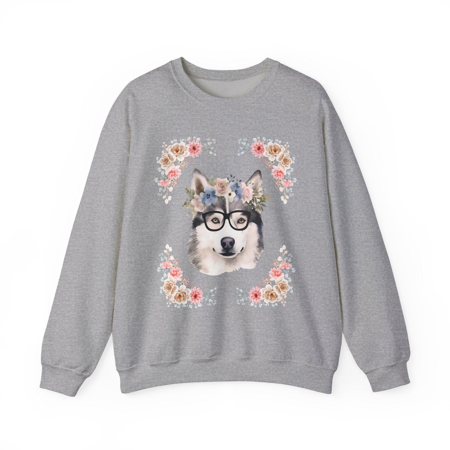 Geeky Goddess Siberian Husky Unisex Crewneck Sweatshirt