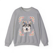 Geeky Goddess Siberian Husky Unisex Crewneck Sweatshirt