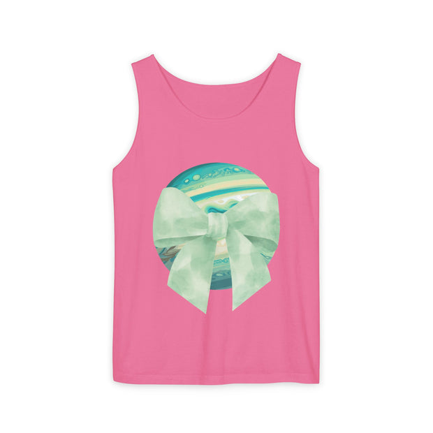 Green Planet Wrapped In Bow Unisex Tank Top