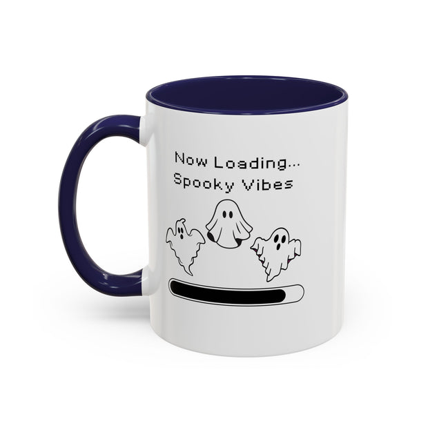 'Now Loading...Spooky Vibes' Accent Coffee Mug