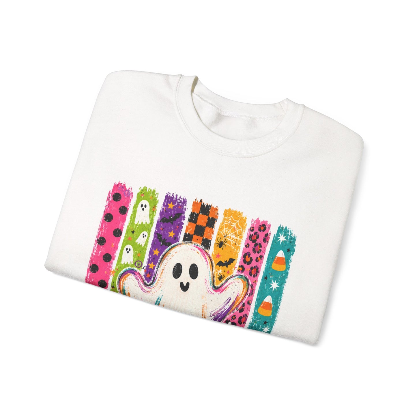 Rainbow Ghost Halloween Sweatshirt | Cute Ghost Graphic Crewneck