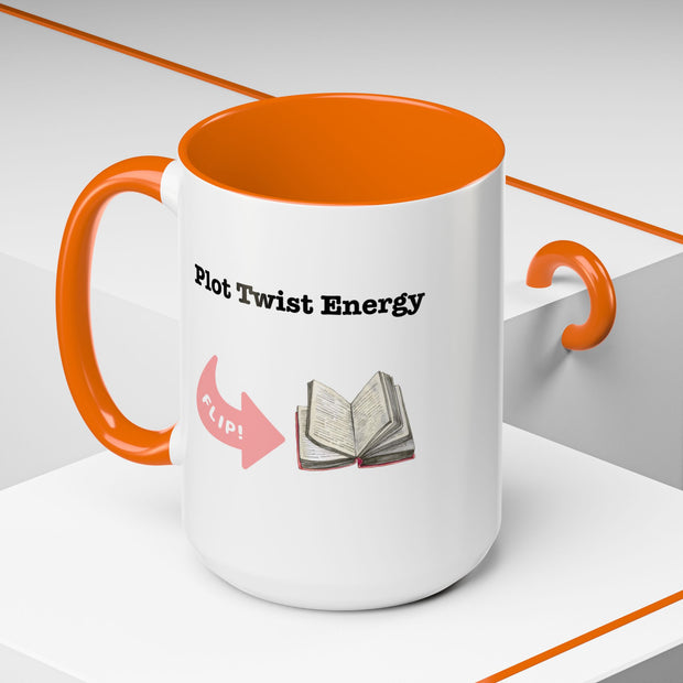 'Plot Twist Energy' Accent Coffee Mug