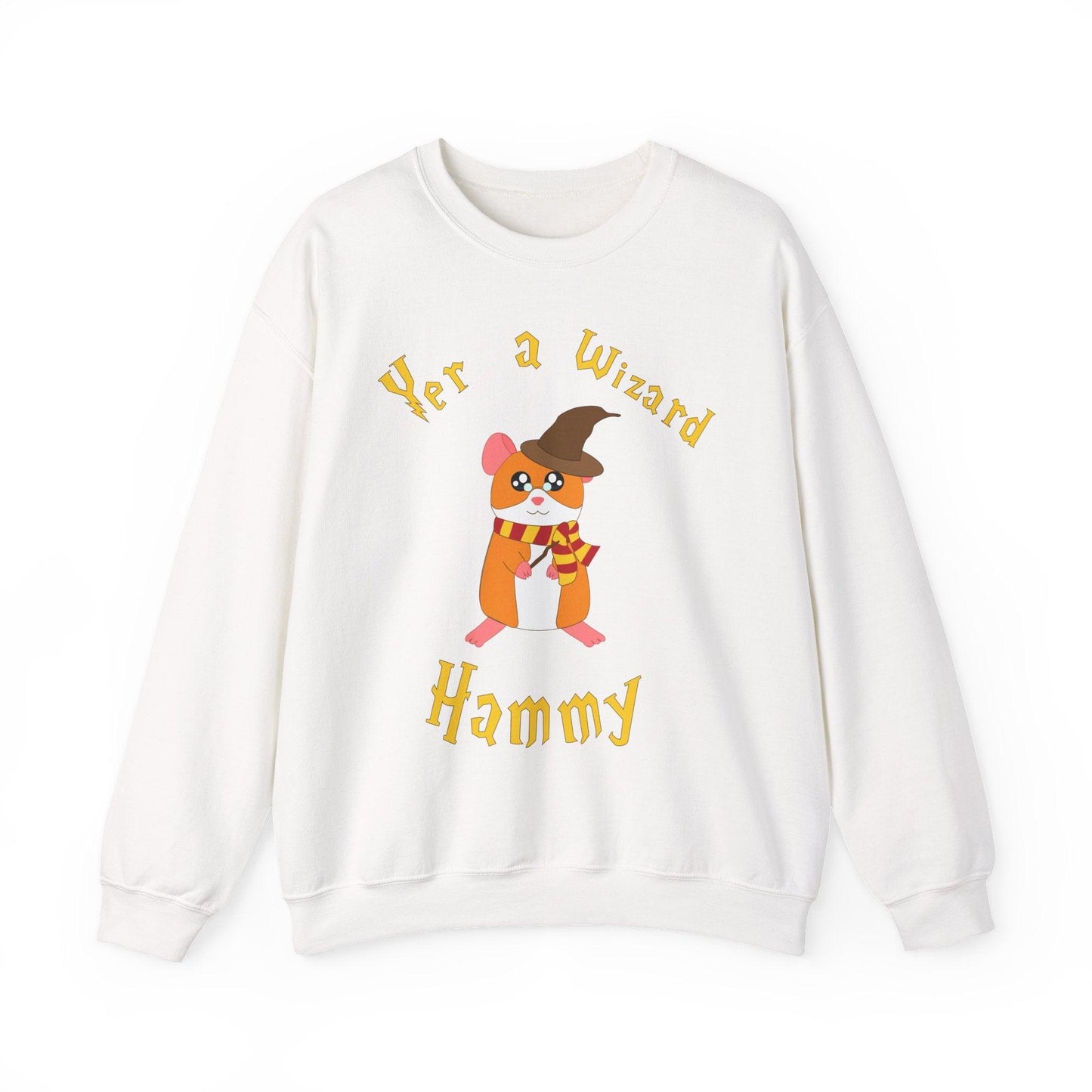 Hammy Wizard Illustration Sweatshirt | Cute Hamster Wizard Crewneck
