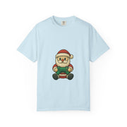 Festive Santa Gaming T-Shirt, Unisex Holiday Tee, Funny Christmas Shirt, Gamer Gift, Cute Santa Design