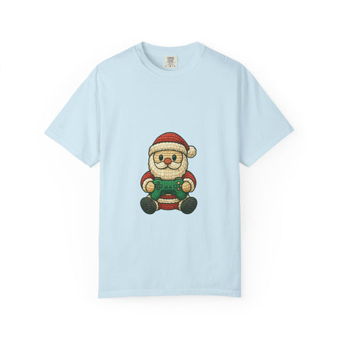 Festive Santa Gaming T-Shirt, Unisex Holiday Tee, Funny Christmas Shirt, Gamer Gift, Cute Santa Design