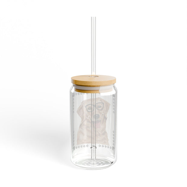 Geeky Good Golden Retriever Sipper Glass
