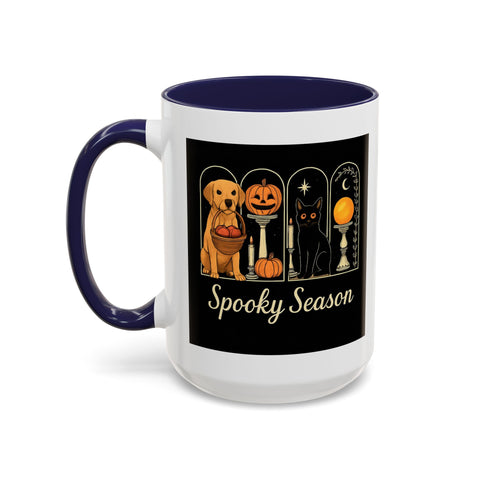 Spooky Season Golden Retriever Accent Coffee Mug