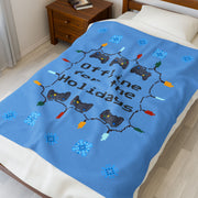 Cozy Gamer Blanket: Offline for the Holidays Plush Throw, Video Game Decor, Gift for Gamers, Holiday Season, Home Blanket