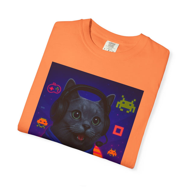 Game On Dark Gray Cat T-shirt