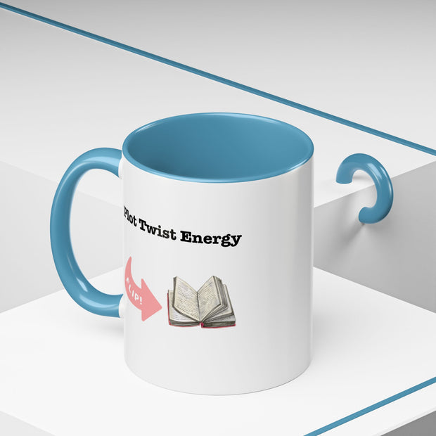 'Plot Twist Energy' Accent Coffee Mug