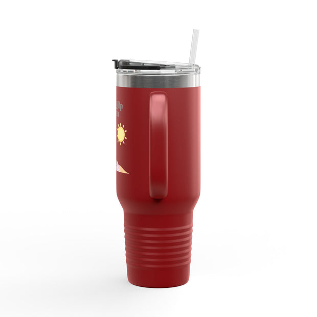 'Leveling Up My Tan' Insulated Travel Mug, 40oz