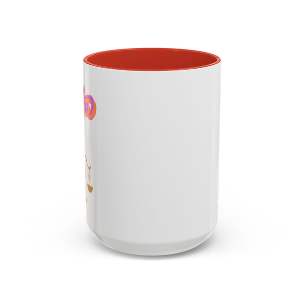 'Libra' Zodiac Accent Coffee Mug