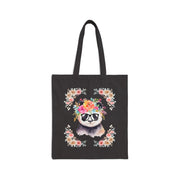 Geeky Goddess Panda Cotton Canvas Tote Bag