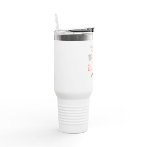 'Side Quest: Pool Party' Insulated Travel Mug, 40oz
