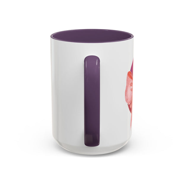 Pink/Yellow Planet Wrapped In A Bow Accent Coffee Mug