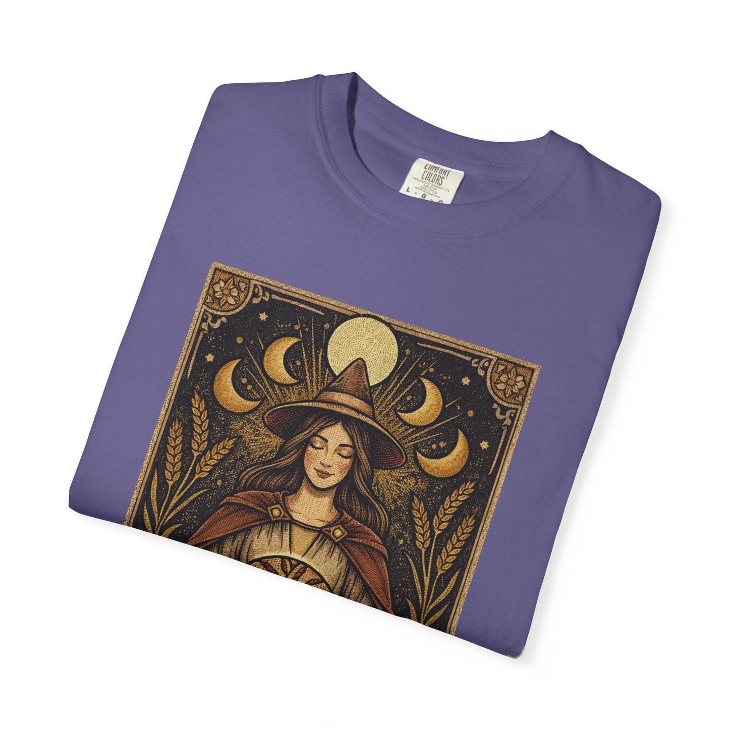 Sourdough Witch T-Shirt | Vintage Witch Art, Moon Phases, Baking Theme