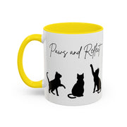 'Paws and Reflect' Cats Accent Coffee Mug