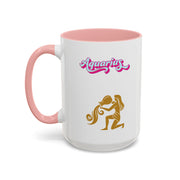 'Aquarius' Zodiac Accent Coffee Mug